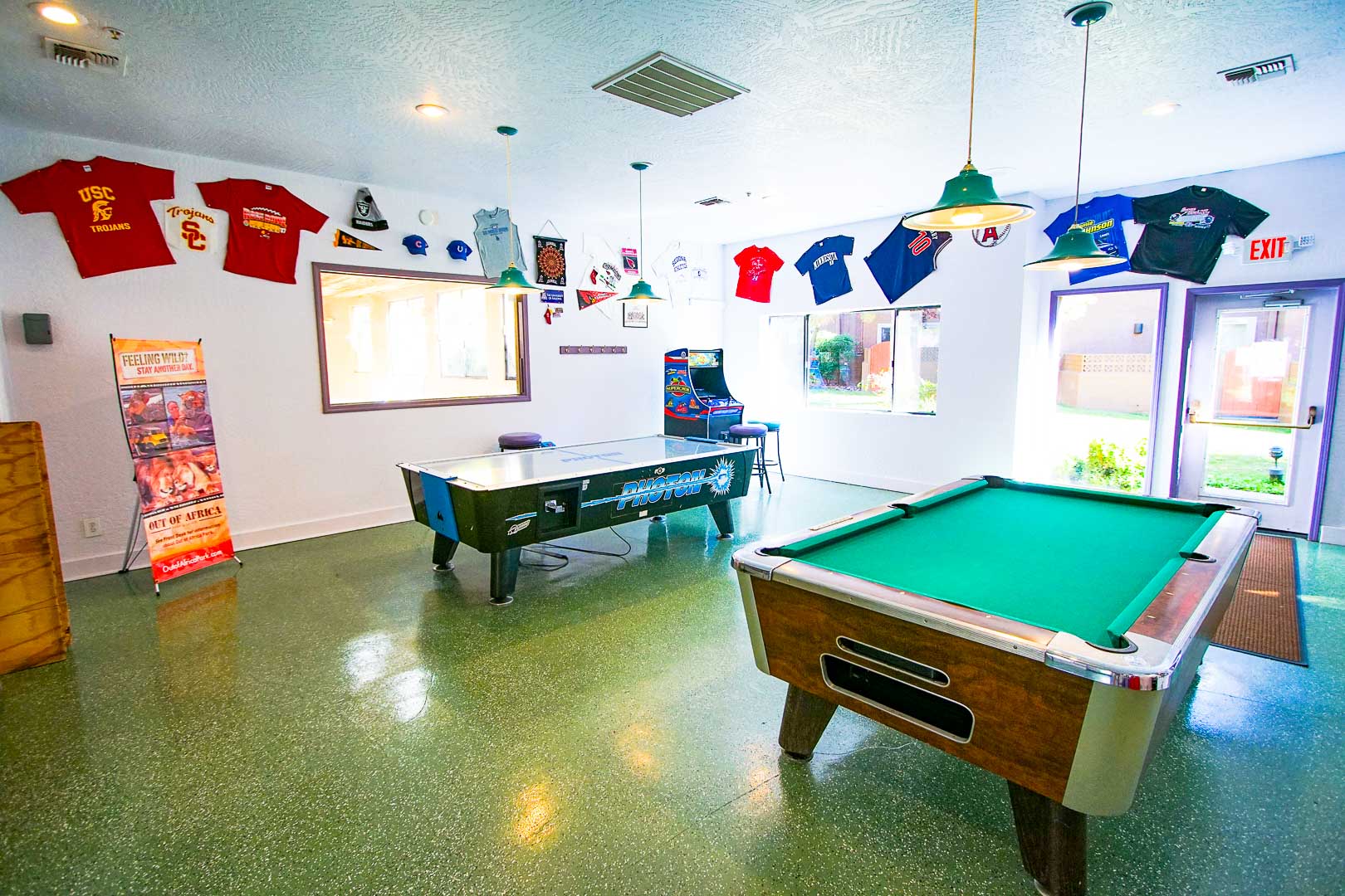 A welcoming game room at VRI's Villas of Sedona in Arizona.